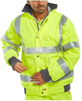 Picture of Beeswift Super Bomber Hi-Vis Jacket Saturn Yellow - BE-BD75SY