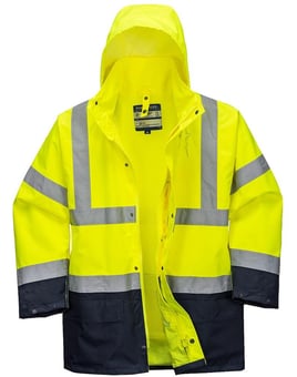picture of Portwest - Yellow/Navy Essential 5-in-1 Two-Tone Jacket - PW-S766YNR