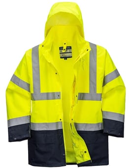 Picture of Portwest - Yellow/Navy Essential 5-in-1 Two-Tone Jacket - PW-S766YNR
