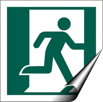 Picture of Running Man East Sign - 150 x 150Hmm - Self Adhesive Vinyl - [AS-SA17-SAV]