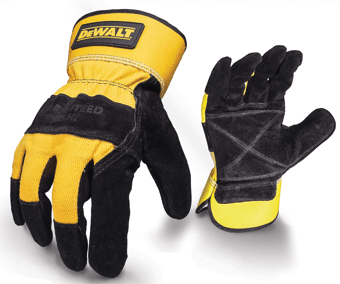 picture of Dewalt LP Rigger Leather Glove With Rubberized Safety Cuff - [RN-DPG41L]