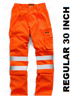 picture of Standsafe - Orange Hi-Vis Polycotton Trouser - Regular Leg 30 Inch - [SN-HV023-ORN] - (DISC-W)