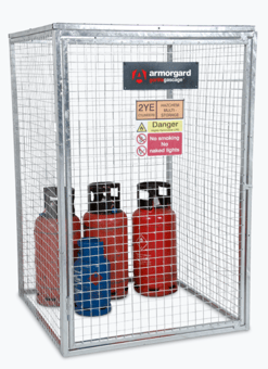 picture of Armorgard Gorilla Gas Bottle Cage GGC6 - External Dimensions 1212mm x 1266mm x 1831mm - Weight 87KG - Galvanised Steel [AG-GGC6]