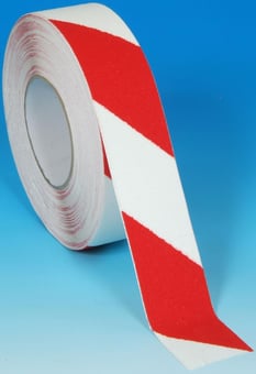 Picture of Self Adhesive - 100mm x 18.3m - Red & White Anti-Slip Hazard Tape - Roll - [HE-H3401Z-(R/W)-(100)]
