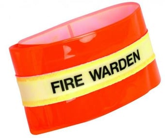 picture of Photoluminescent Fire Warden Armband - Red Strip  - [HS-114-1001] - (LP)