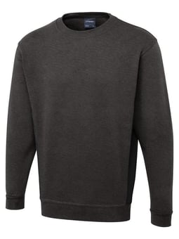 picture of Uneek Two Tone Crew New Sweatshirt Charcoal/Black - UN-UC217-CB
