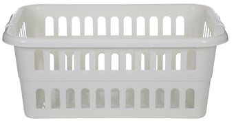 picture of Whitefurze 59cm Rectangular Laundry Basket - Cream - [WHF-H191R8]