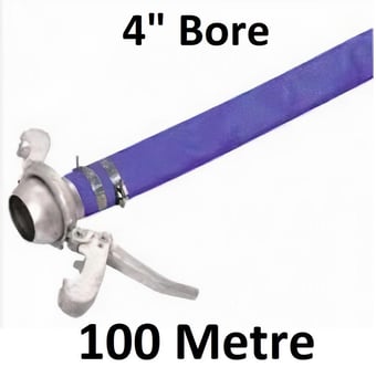 picture of 100 Metre 4" Bore - Blue PVC Layflat Hose Assemblies - 59kg - [HP-LFA4-100M]