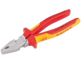 Picture of Draper - Knipex 02 06 200 Fully Insulated High Leverage Combination Pliers - 200mm - [DO-59818]