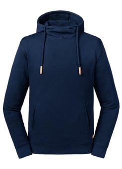 picture of Russel - Unisex High Collar Hooded Sweat - French Navy Blue - BT-209M-FNVY