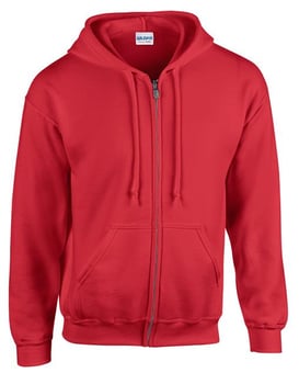 picture of Gildan Heavy Blend Adult Full Zip Hooded Sweatshirt - Red - BT-18600-RED