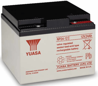 picture of Yuasa NP24-12 20HR Valve Regulated Lead Acid Battery - 12v 24Ah - [BRH-SLAYUANP24-12]