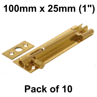 picture of PB Wide Necked Barrel Bolt - 100mm x 25mm (1") - Pack of 10 - [CI-DB64L]