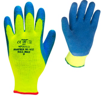 picture of Polyco Matrix Yellow-Blue Hi Vis Thermal Gloves Size Large - [BM-903-MAT] - (DISC-W)