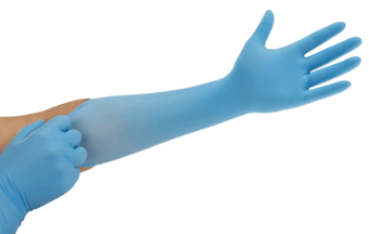 Picture of Ansell TouchNTuff 93-163 Disposable Nitrile Blue Glove - Box of 25 Pairs - AN-93-163