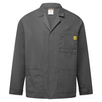 picture of Portwest AS18 - Anti-Static ESD Lab Jacket - Zoom Grey - PW-AS18ZOR