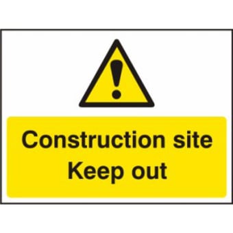 picture of Spectrum Construction Site Keep out - RPVC 600 x 450mm - SCXO-CI-12401