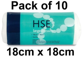 picture of HSE Large Dressing - 18cm x 18cm - Sterile - Pack of 10 - [RL-317-10]