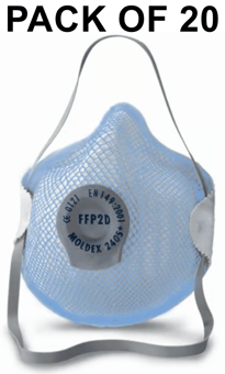 picture of Moldex 240585 FFP2D Valved FOOD Mask - PVC Free - Box of 20 - [MO-2405]