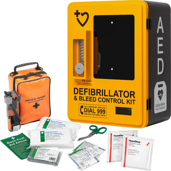 picture of HypaGuard Outdoor AED Cabinet with HypaStop Bleed Control Kit - [SA-K3054] - (LP)
