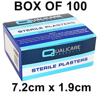 picture of Qualicare Fabric Plasters - 7.2cm x 1.9cm - Box of 100 - [SHB-QP7056]