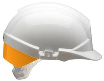 picture of Centurion Reflex White Helmet with Orange Rear Flash - Mid Peak - Slip Ratchet - [CE-S12WHVOA]