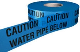 Picture of Non Adhesive - 150mm x 365m - Underground Tape - Caution Water Pipe Below - [AS-UNDER5]