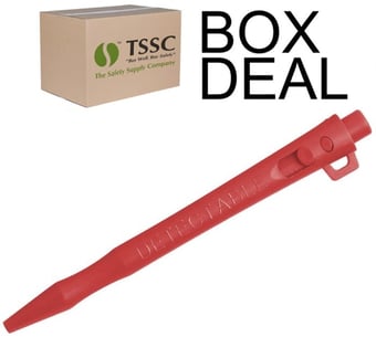 picture of Detectamet Detectable Retractable HD Pen Blue Ink - Red Housing - Red End LY - Box Deal 100 Pieces - [IH-DT101I01C33PA03]