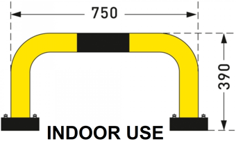 picture of BLACK BULL FLEX Protection Guard - Indoor Use - (H)390 x (W)750mm - Yellow/Black - [MV-196.23.927]