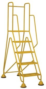 picture of Slingsby Multi Glide Premium Platform Steps - 5 Treads - Yellow - [SLB-434903] - (LP)