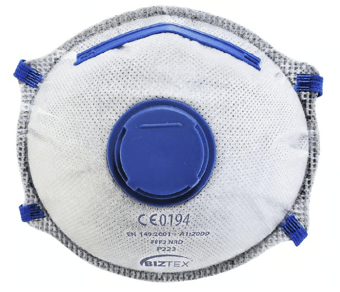 Picture of Portwest P223 FFP2 Carbon Valved Dolomite Respirator - Pack of 10 - [PW-P223WHR]