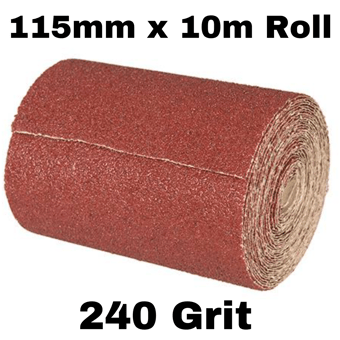 picture of Silverline - Aluminium Oxide Roll - 115mm x 10m Roll - 240 Grit - [SI-127519]