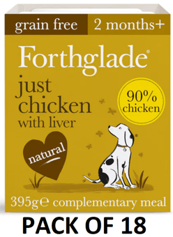picture of Forthglade Just Chicken With Liver Natural Wet Dog Food 18 x 395g - [CMW-FGNMC3]