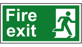 Picture of Spectrum Fire Exit Running Man Right - SAV 300 x 100 mm - SCXO-CI-12581