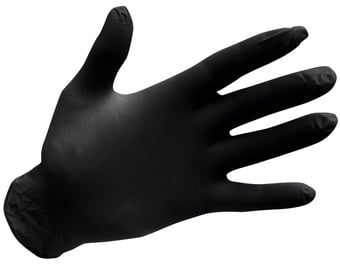 picture of Portwest A925 Powder Free Nitrile Disposable Black Gloves - Box of 100 - PW-A925BKR