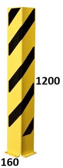 picture of BLACK BULL Heavy Duty Column/Corner Protectors - Right-Angle Profile - 1,200mmH - 6mm Gauge - Yellow/Black - [MV-197.18.380]