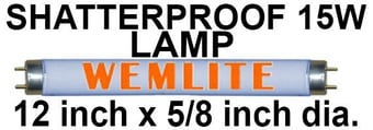Picture of Wemlite - 15 Watts Lamp For Fly Killers - BL368 - Shatter Resistant  - [BP-LS14WS-W]