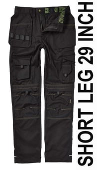 picture of Apache Black Knee Pad Holster Trouser - 280g - Short Leg 29" Length - [SS-APKHT-BLACK-29]