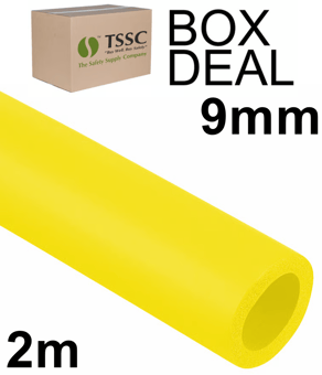 picture of Hi Vis Yellow 9mm Scaffold Protection Foam Tube 2m - Box Deal of 10 - [IH-ARM-PE-48/09-YE]