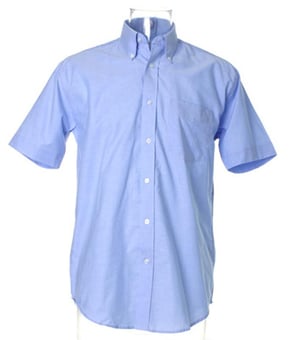 Kustom Kit Short Men's Sleeved Shirt - Light Blue - BT-KK350-LBL