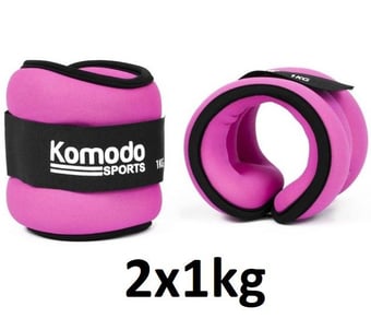 picture of Komodo Neoprene Ankle Weights - Pink - Pair - [TKB-NEO-ANK-2KG-PNK]