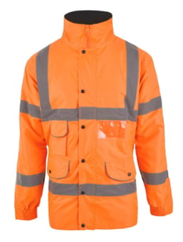 picture of Hi Vis Superior Padded Waterproof Orange Parka Jacket - BI-188 - (NICE)