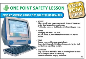 Picture of Display Screens Handy Tips For Staying Healthy Poster - WITH YOUR LOGO - 600 x 400Hmm - Encapsulated - [AS-OPS4]