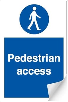 Picture of Pedestrian Access Sign - 200 x 300Hmm - Self Adhesve Vinyl - [AS-MA198-SAV]