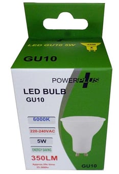 picture of Power Plus - 5W - GU10 Energy Saving LED Bulb - 350 Lumen - [PU-3461]