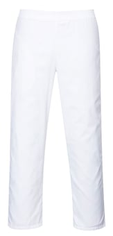 picture of Portwest 2208 - Bakers Trousers - White - PW-2208WHR