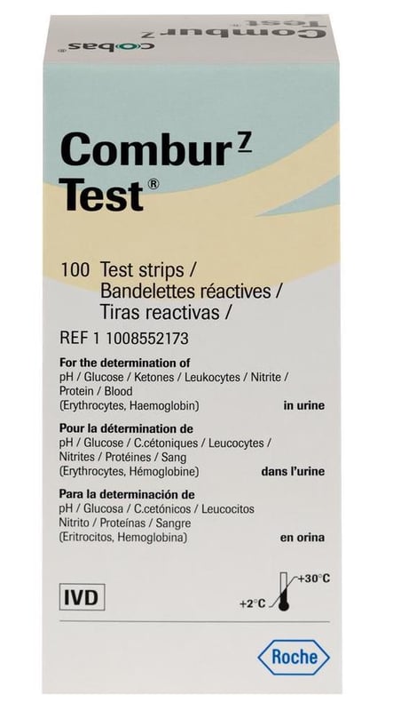 Picture of Combur-7 Diagnostic Reagent Strips - Pack of 100 - [ML-D615]