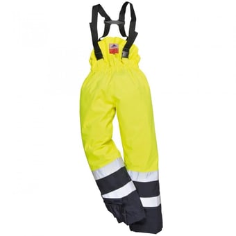 picture of Portwest - Yellow/Navy Bizflame Rain Hi-Vis Multi-Protection Trouser - PW-S782YNR