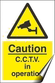 Picture of Caution C.C.T.V. in Operation Sign - 200 x 300Hmm - Self Adhesive Vinyl - [AS-WA100-SAV]