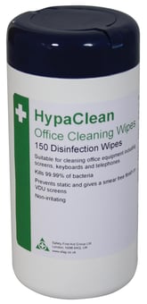 picture of HypaClean Office Cleaning Wipes - Wipes Size 13 x 13cm - Tub of 150 Wipes - [SA-D5198] - (OS) - (DISC-R)
